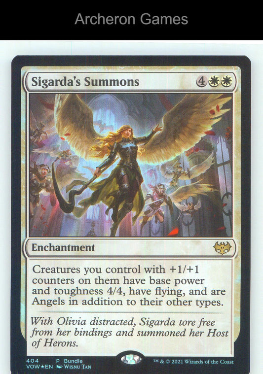 Sigarda's Summons (VOW Bundle) 404 P MTG Card NM/EX+ Foil