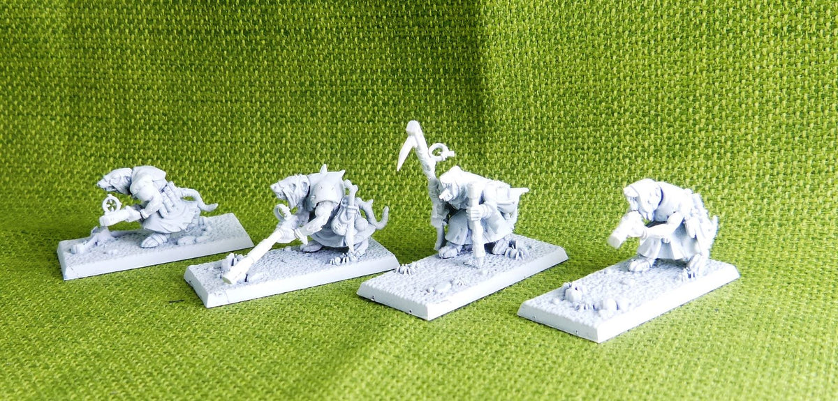 Skaven - Warplock Jezzail incomplete models x 4 - Warhammer AoS 40k #E3