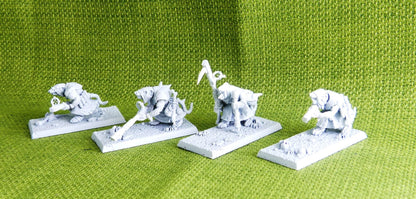 Skaven - Warplock Jezzail incomplete models x 4 - Warhammer AoS 40k #E3