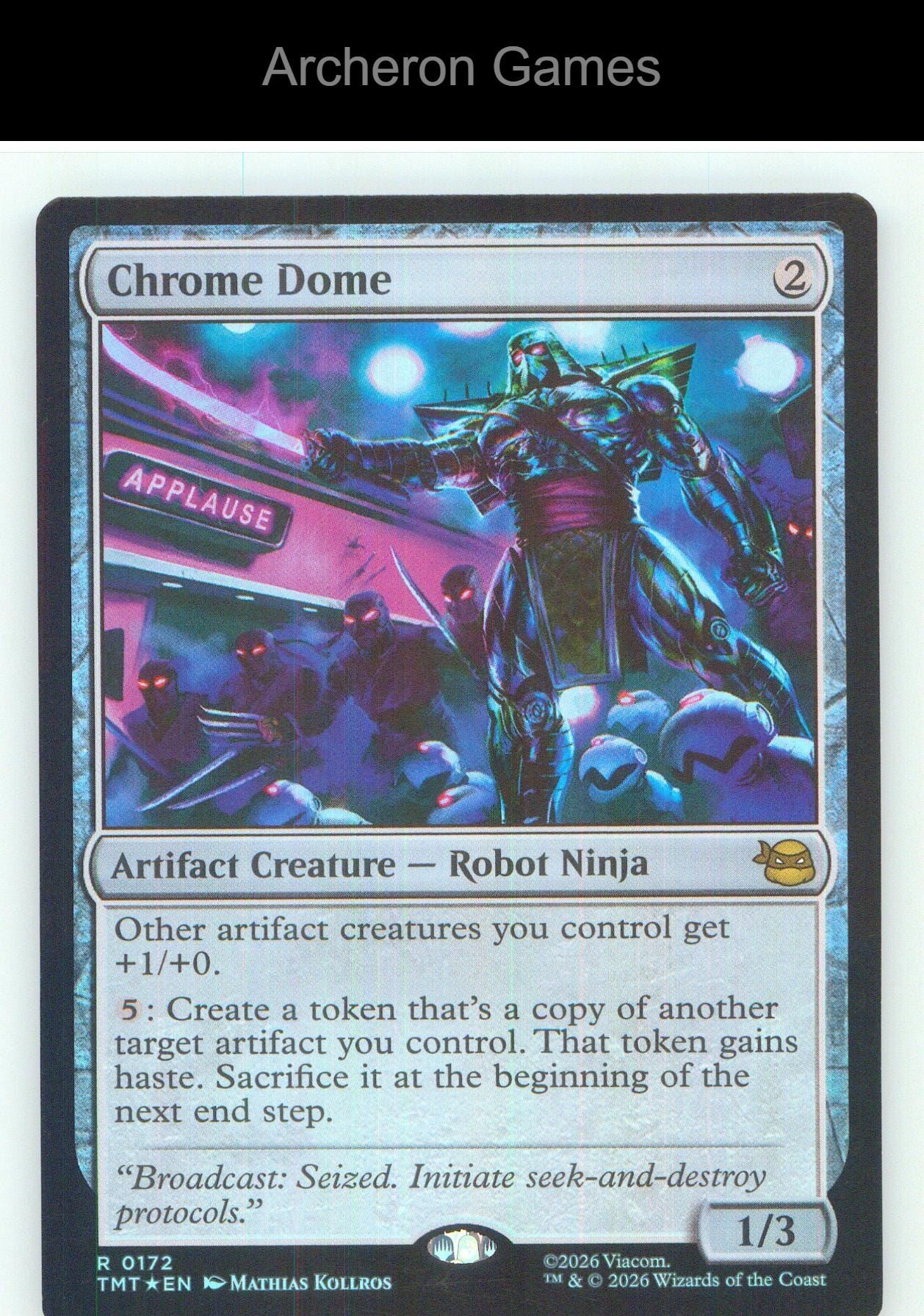 Chrome Dome TMT 0172 R MTG Card NM/EX+ Foil