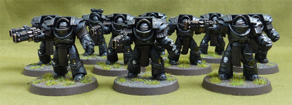 Legion Cataphractii Terminator Squad painted - Iron Hands - Warhammer Horus Heresy #2Q7