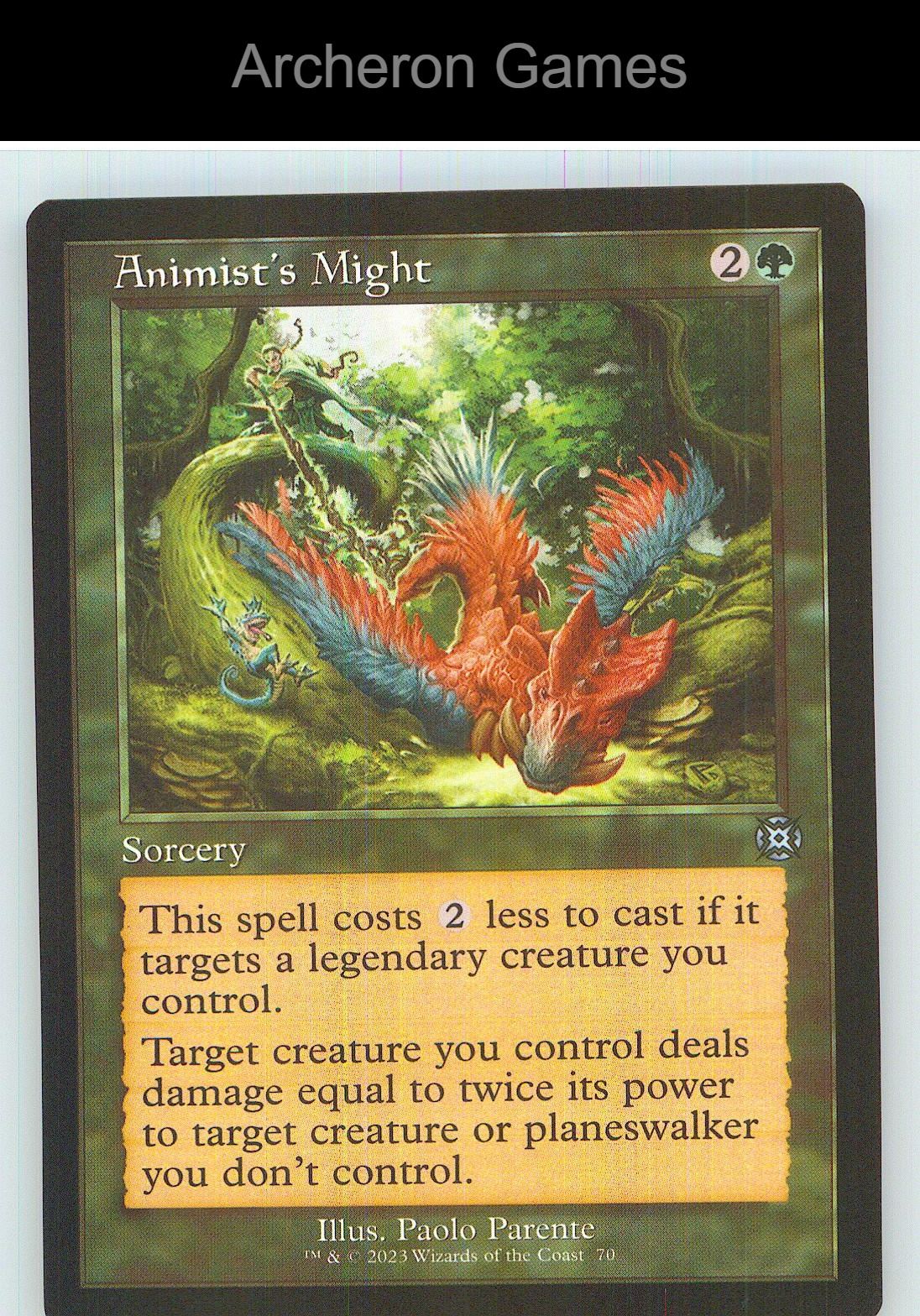 Animist's Might (Retro Frame) MAT 70 UC MTG Card NM/EX+