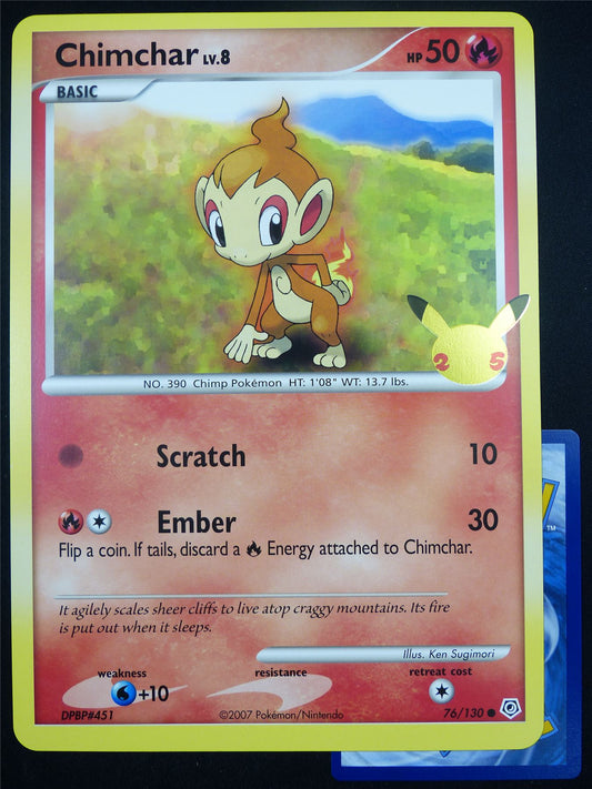 Chimchar 76/130 25th Celebration Promo - Jumbo Pokemon Card #53W