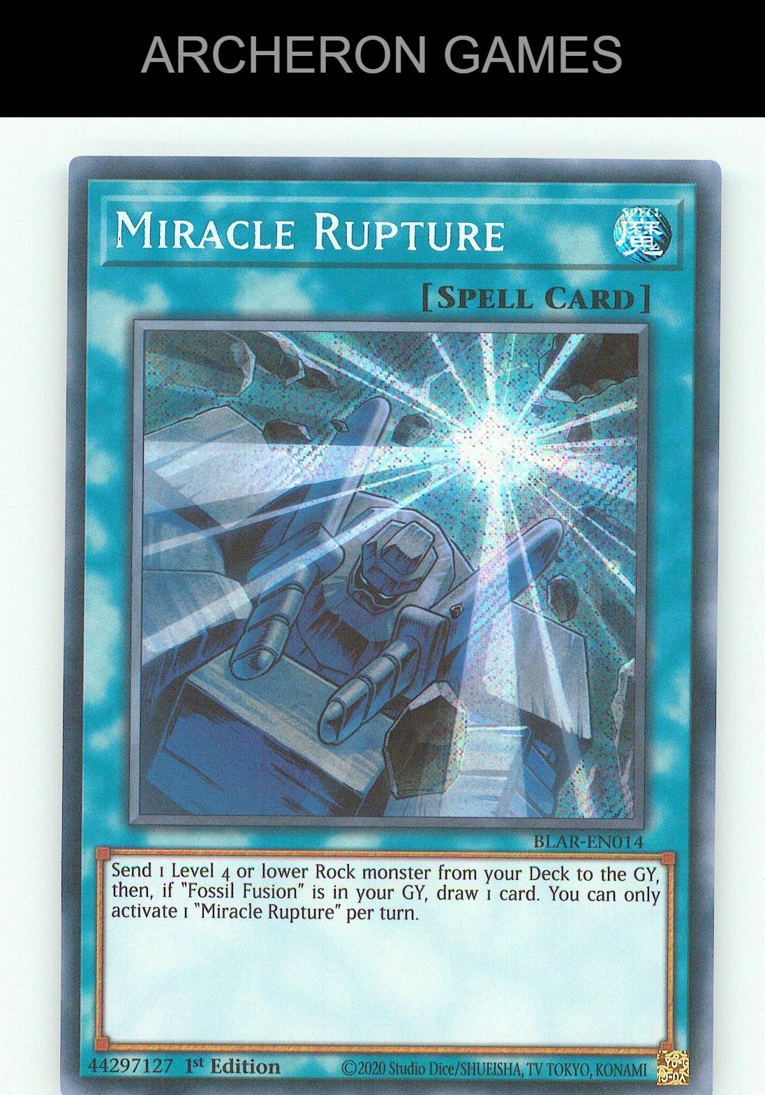 Miracle Rupture SEC YUGIOH Card