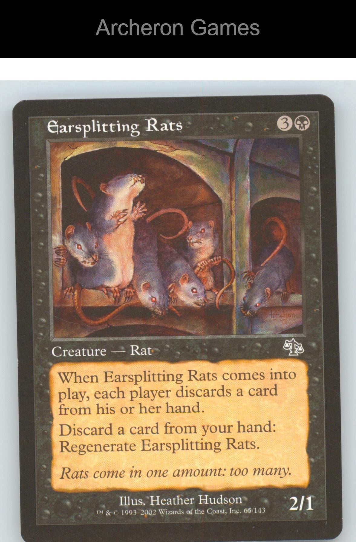 Earsplitting Rats JUD 65 C MTG Card Judgment