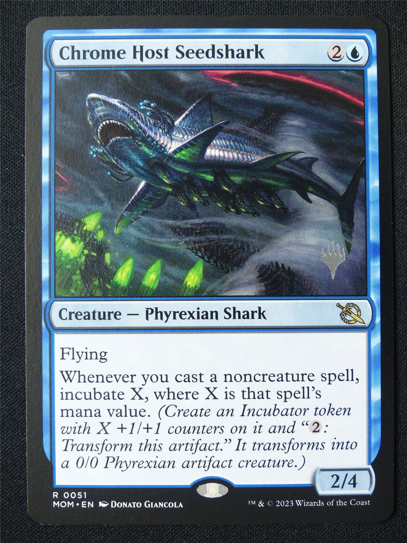 Chrome Host Seedshark Promo stamped - MOM - Mtg Card #1L4