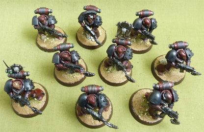 MKIV Tactical Squad set of 9 painted - Blood Angels - Warhammer Horus Heresy #2Q8