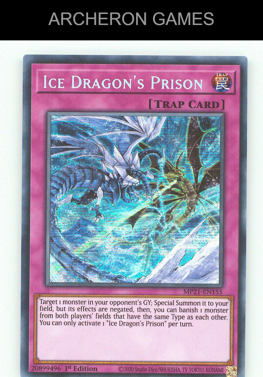 Ice Dragon's Prison SEC YUGIOH Card