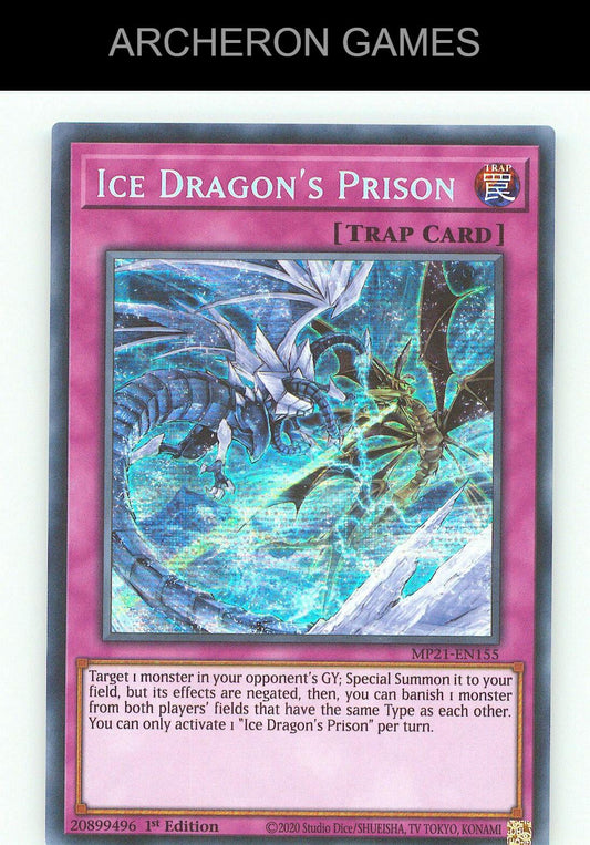 Ice Dragon's Prison SEC YUGIOH Card