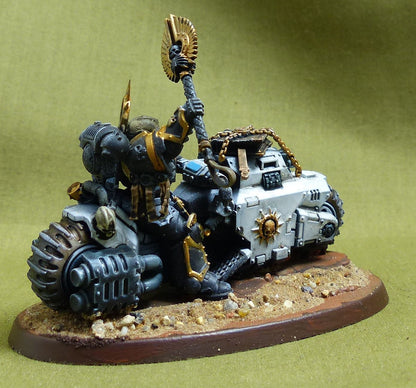 Chaplain on Bike painted - White Scars - Warhammer 40K #4PJ