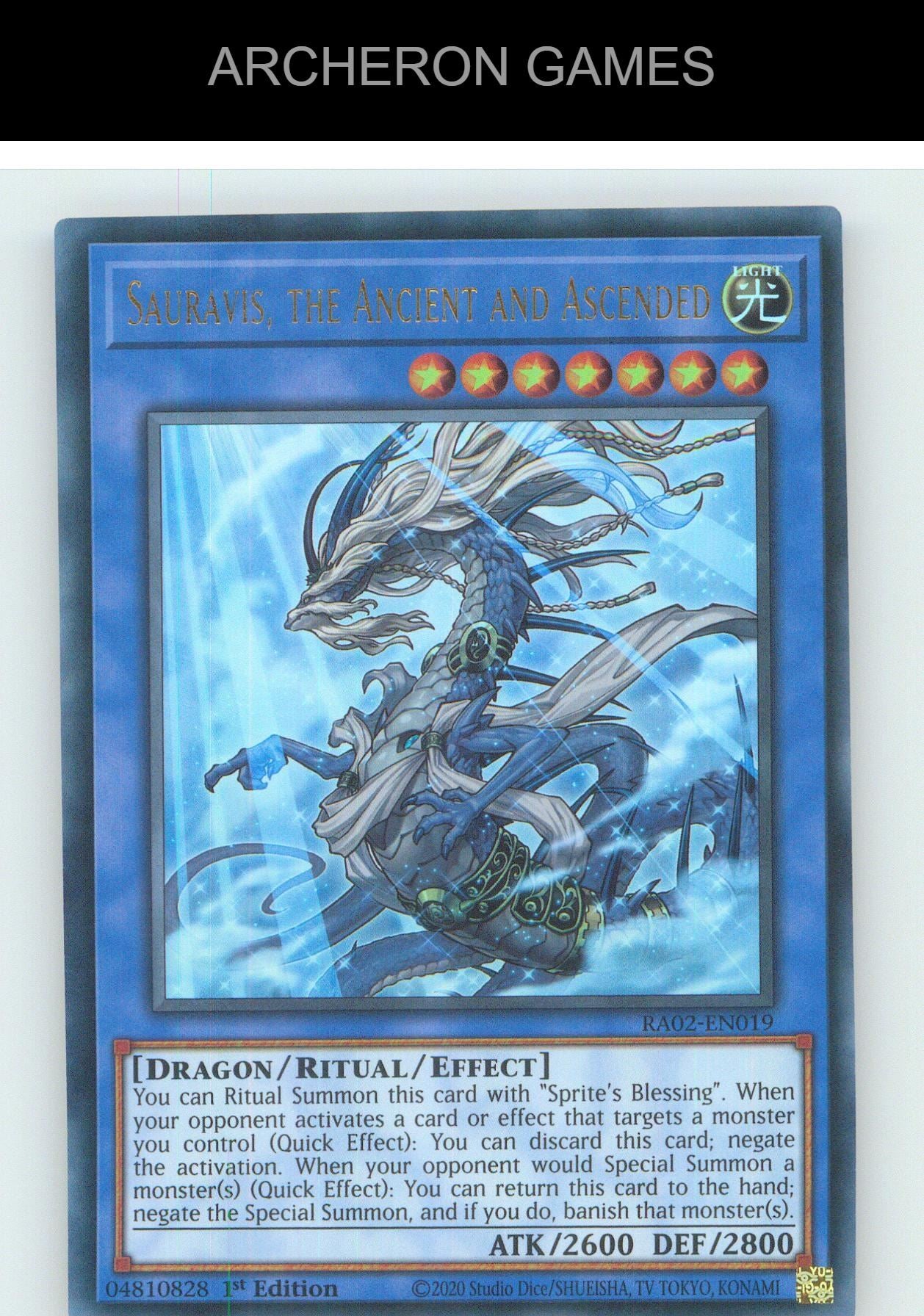 Sauravis, the Ancient and Ascended (UR) UR YUGIOH Card 1st Edition