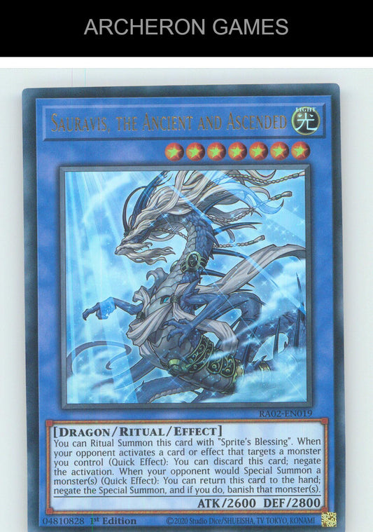 Sauravis, the Ancient and Ascended (UR) UR YUGIOH Card 1st Edition
