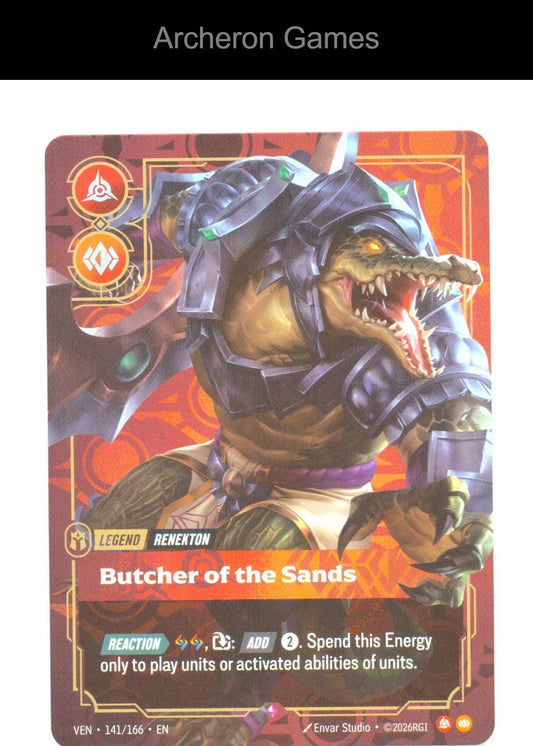 Renekton - Butcher of the Sands VEN 141/166 R Vendetta Riftbound Card Foil