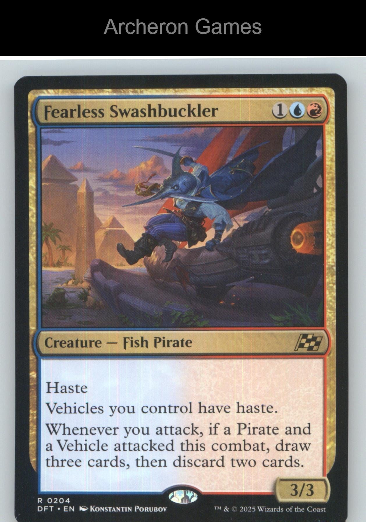 Fearless Swashbuckler DFT 204 R MTG Card NM/EX+