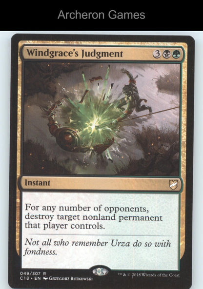 Windgrace's Judgment 49 R MTG Card Commander 2018