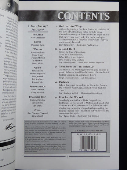 Inferno! Tales of Fantasy and Adventure #32 - Games Workshop Black Library Publication #1OE