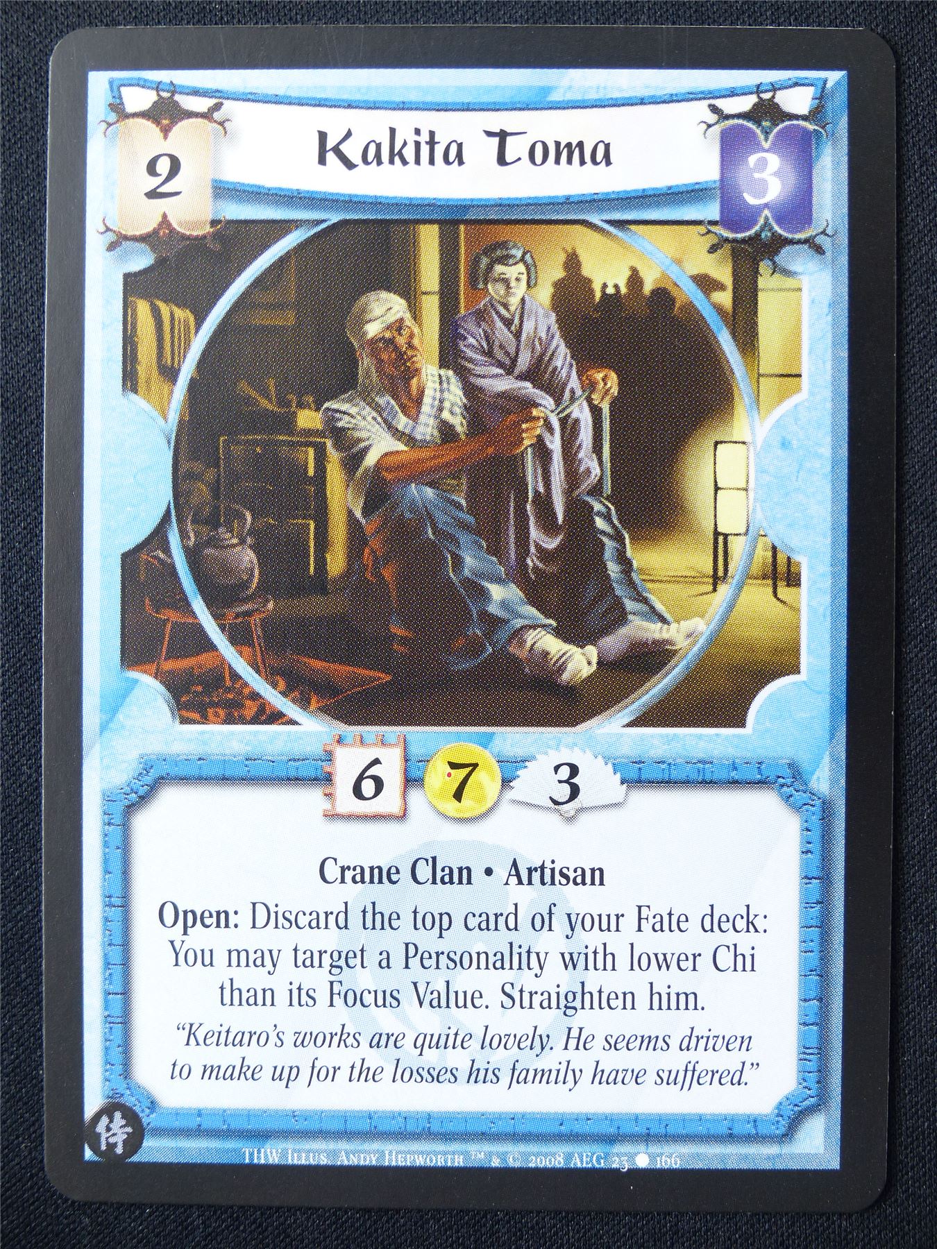 Kakita Toma - THW - Legend of the Five Rings L5R Card #WW
