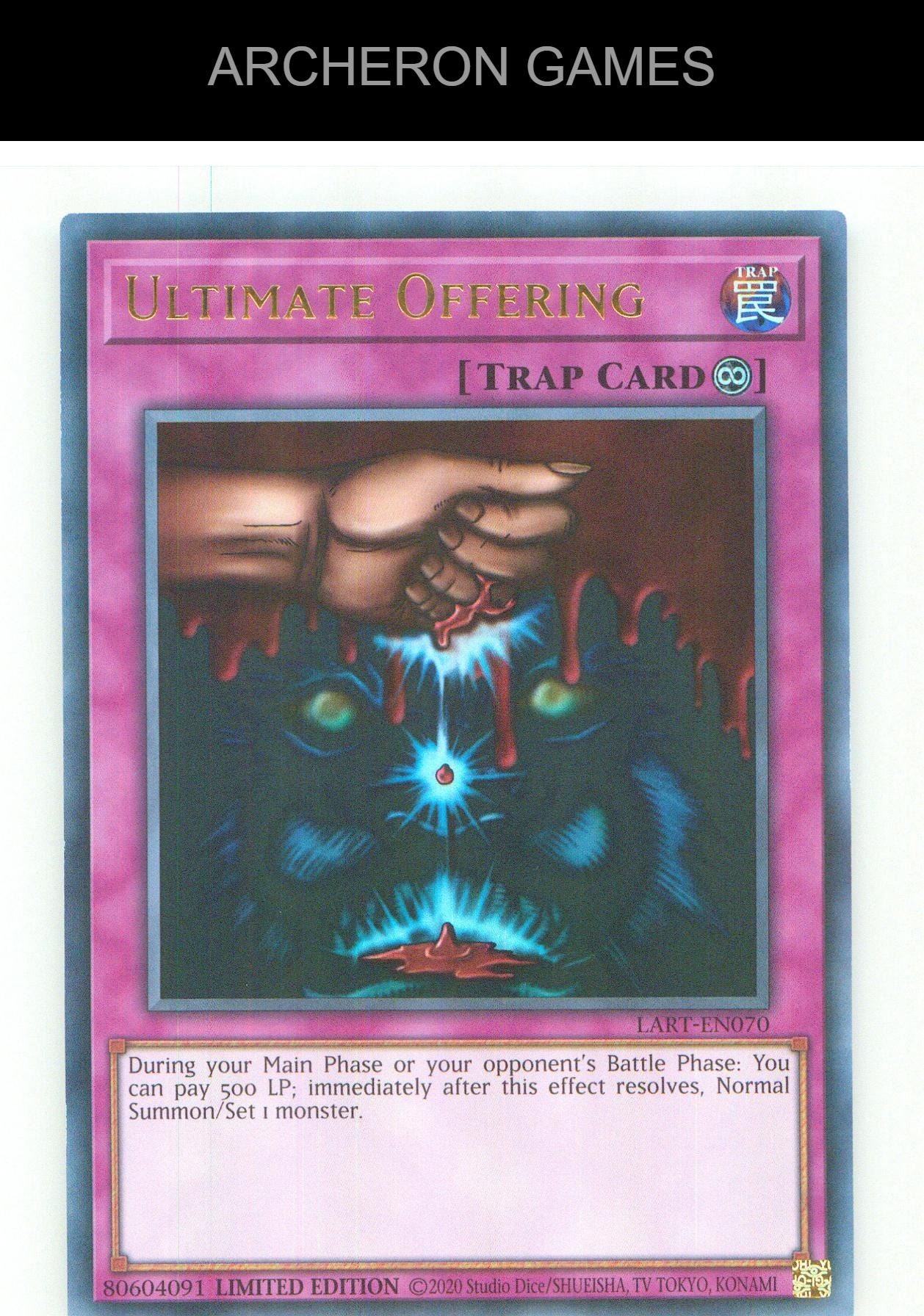 Ultimate Offering UR YUGIOH Card Limited