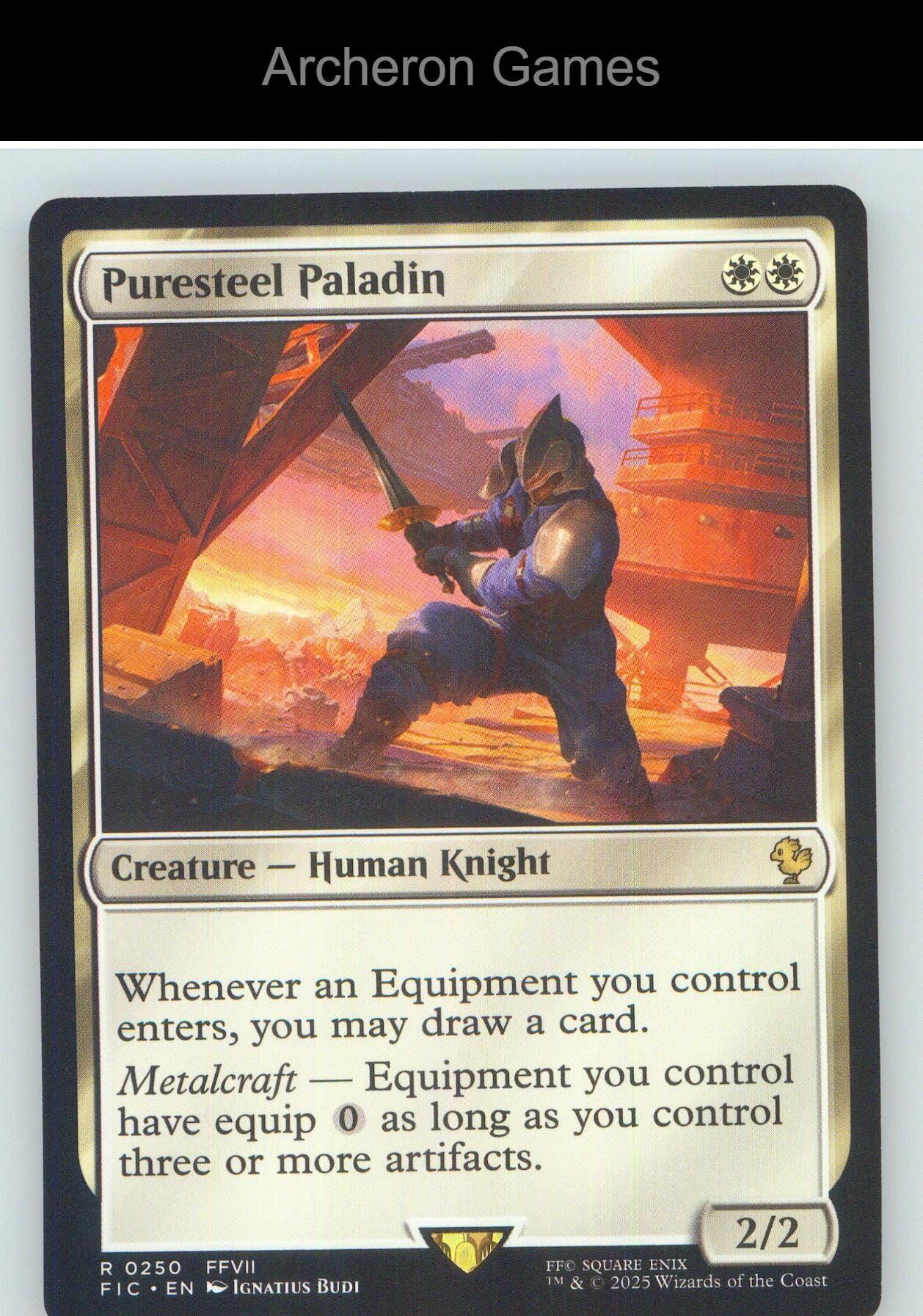 Puresteel Paladin FIC 250 R MTG Card NM/EX+