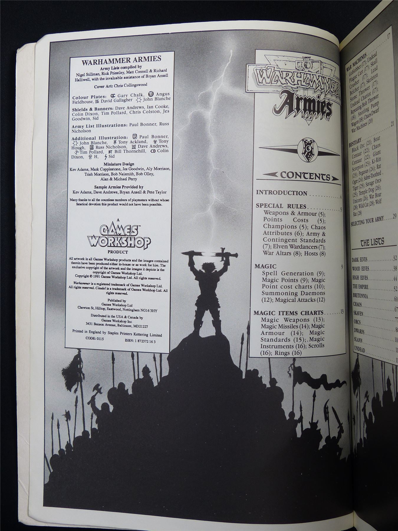 Warhammer Armies 3rd Edition 1991 Softback HW - Warhammer Old World #1GU