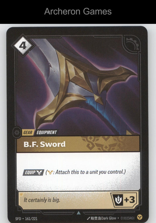 B.F. Sword SFD 161/221 UC  Card Spiritforged