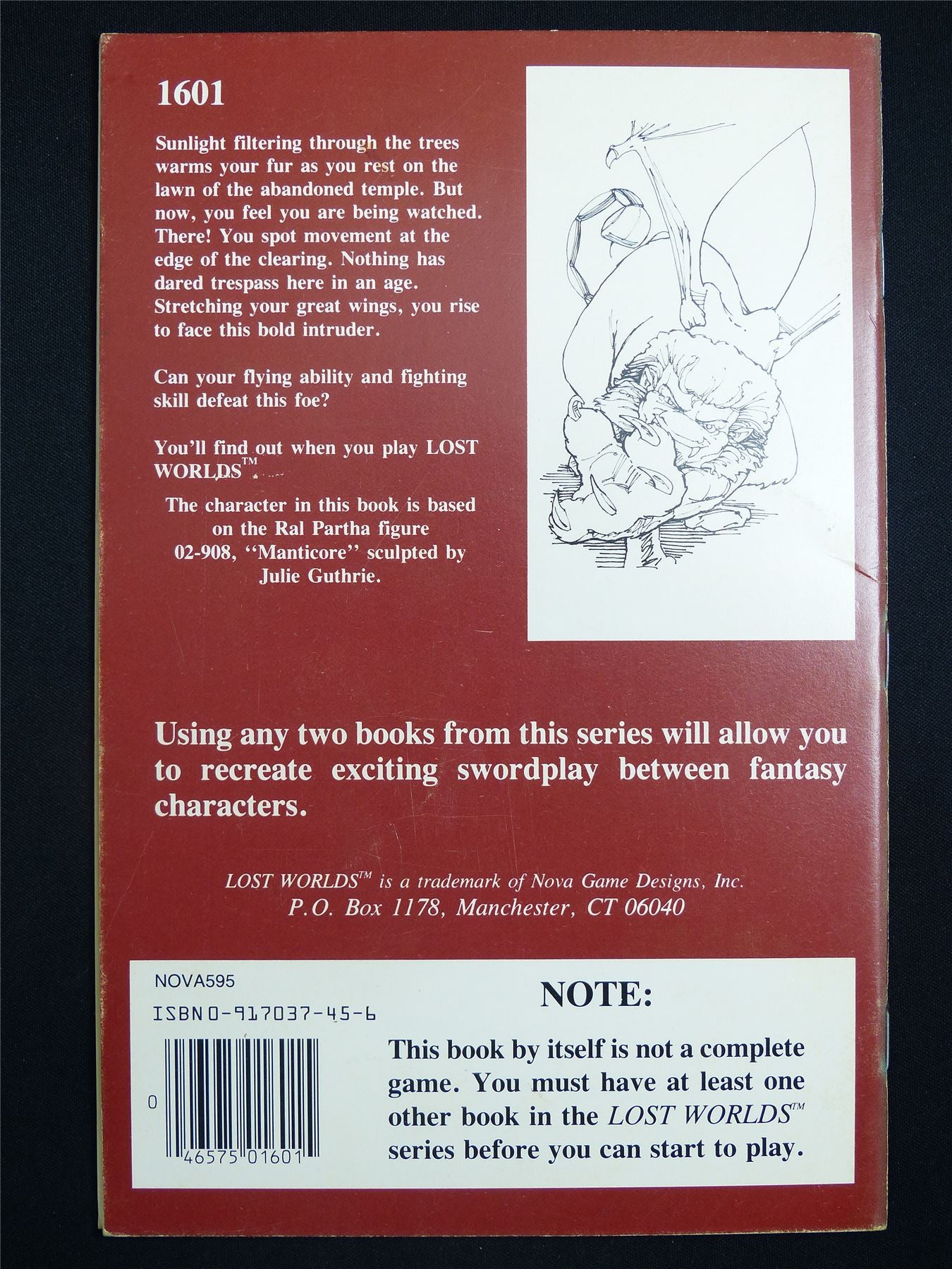 Lost Worlds Fantasy Combat Book Game: Manticore Booklet - Nova Rules Booklet #2VU
