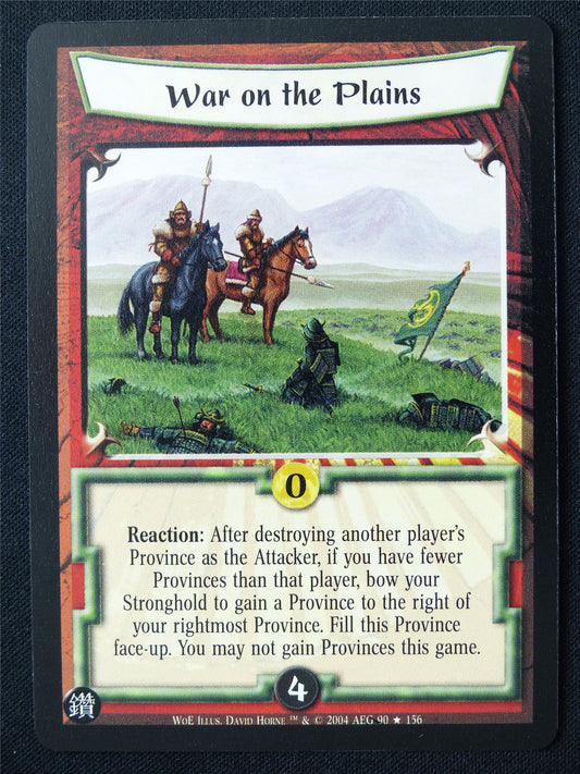 War on the Plains - WoE - Legend of the Five Rings L5R Card #UY