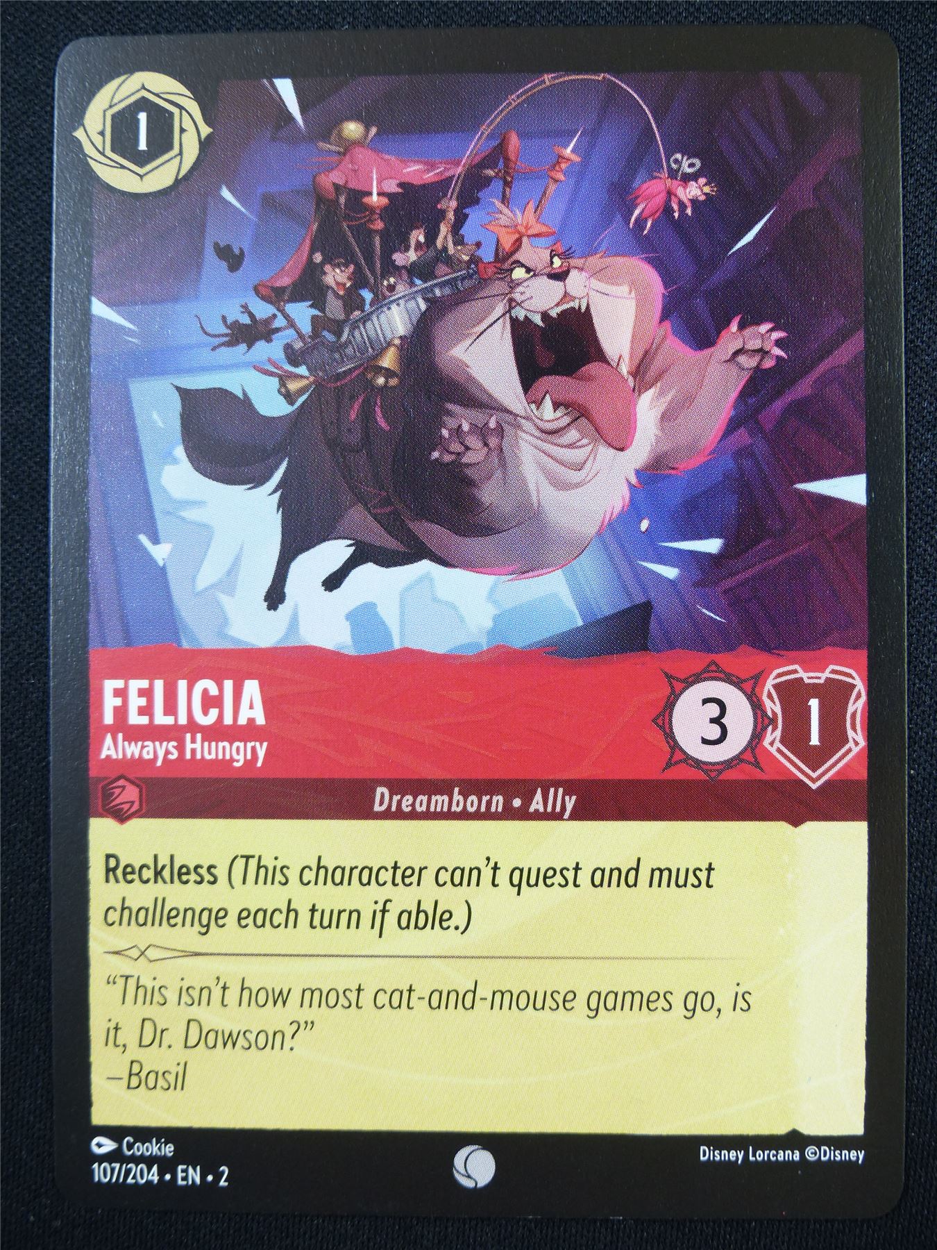 Felicia Always Hungry 107/204 - Lorcana Card #4PX