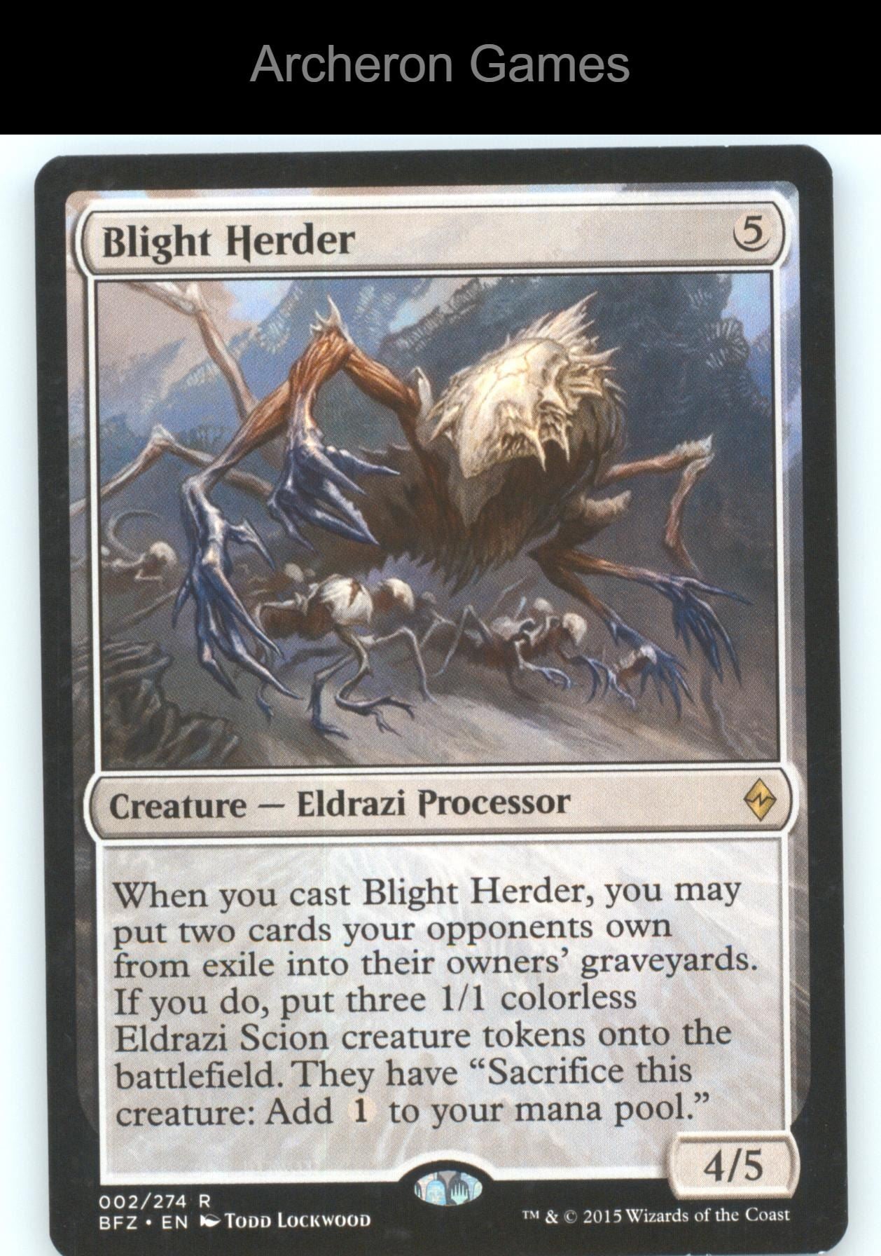 Blight Herder 2 R MTG Card Battle for Zendikar