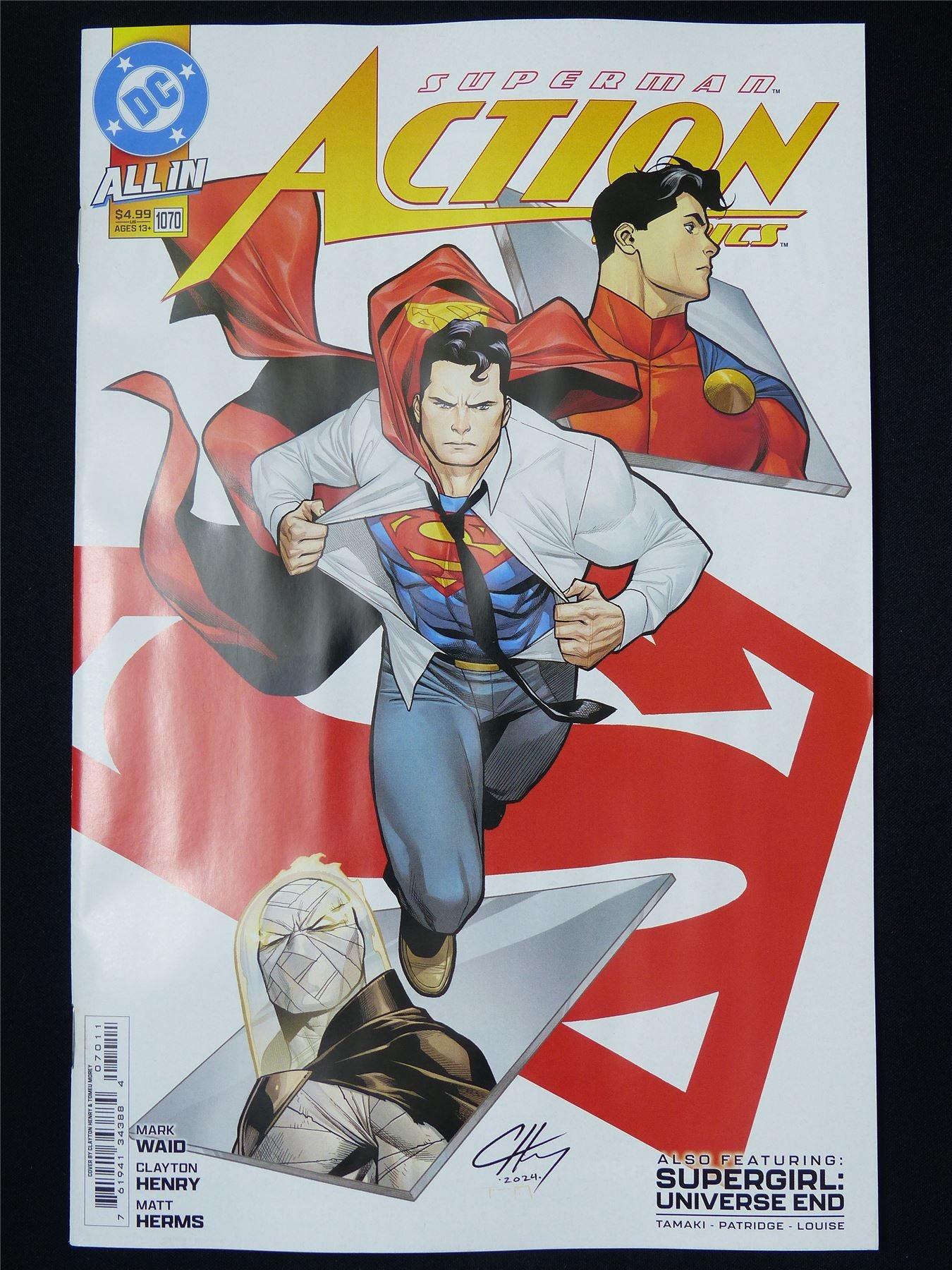 SUPERMAN: Action Comics #1070 All-In - B&B Dec 2024 DC Comic #2HX