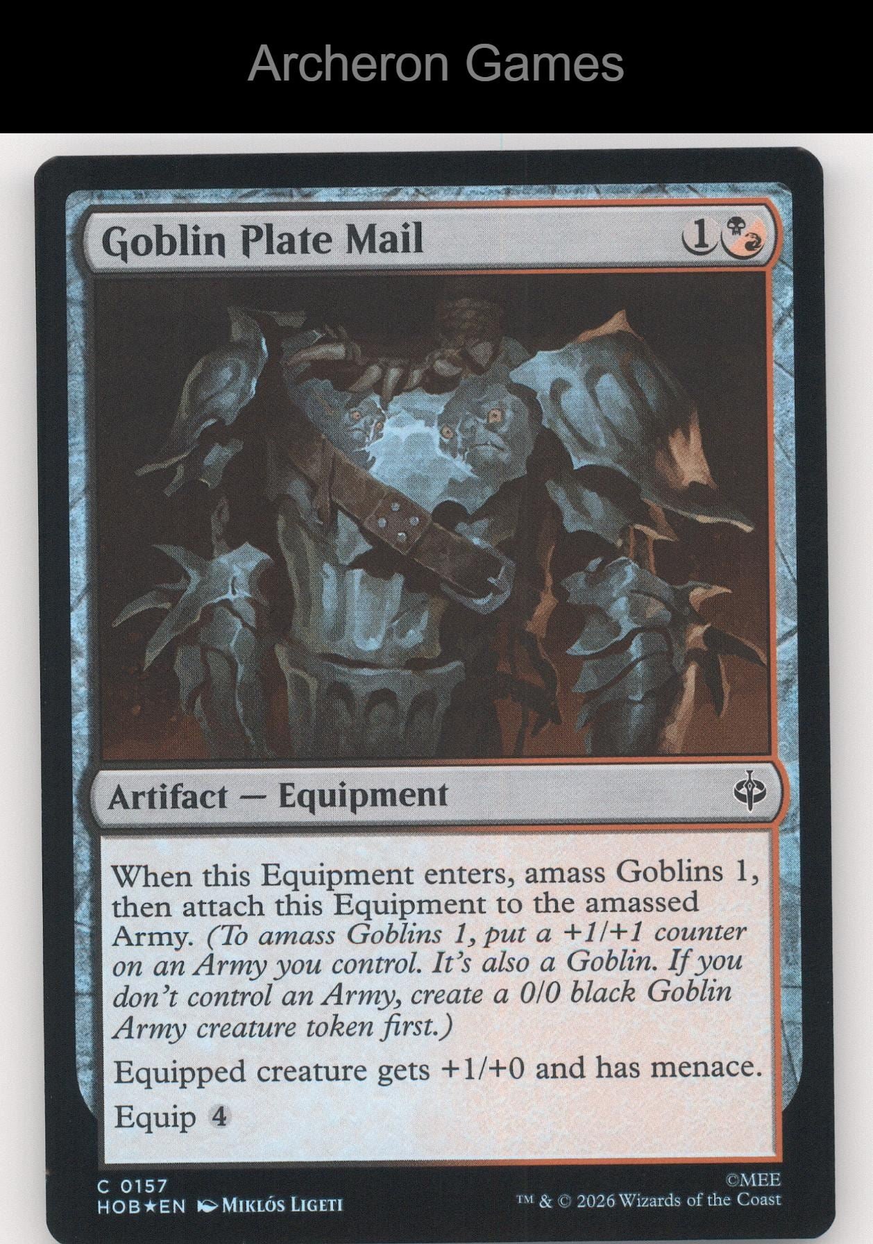 Goblin Plate Mail HOB 157 C MTG Card The Hobbit