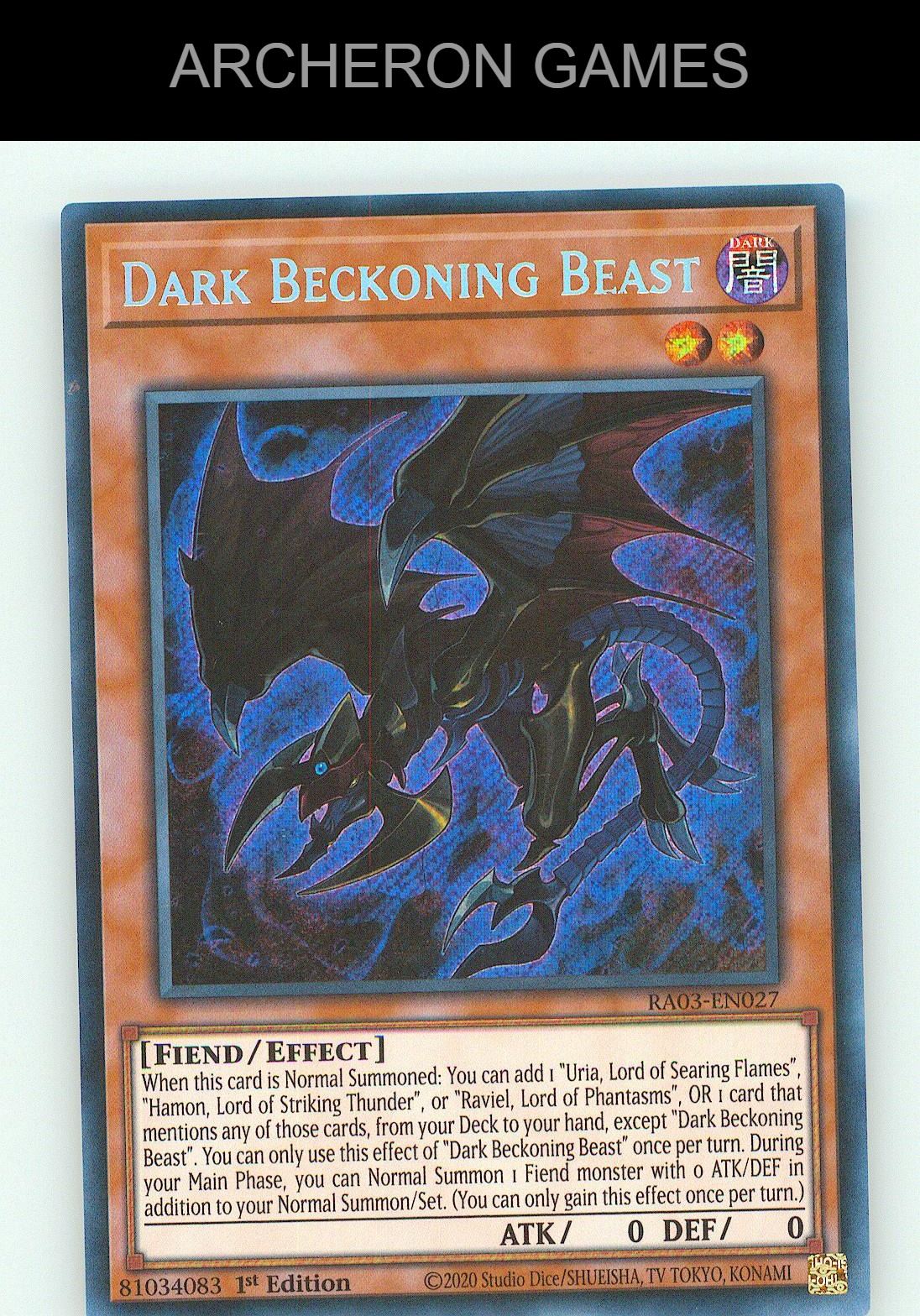 Dark Beckoning Beast (PCR) SEC YUGIOH Card