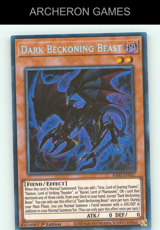 Dark Beckoning Beast (PCR) SEC YUGIOH Card