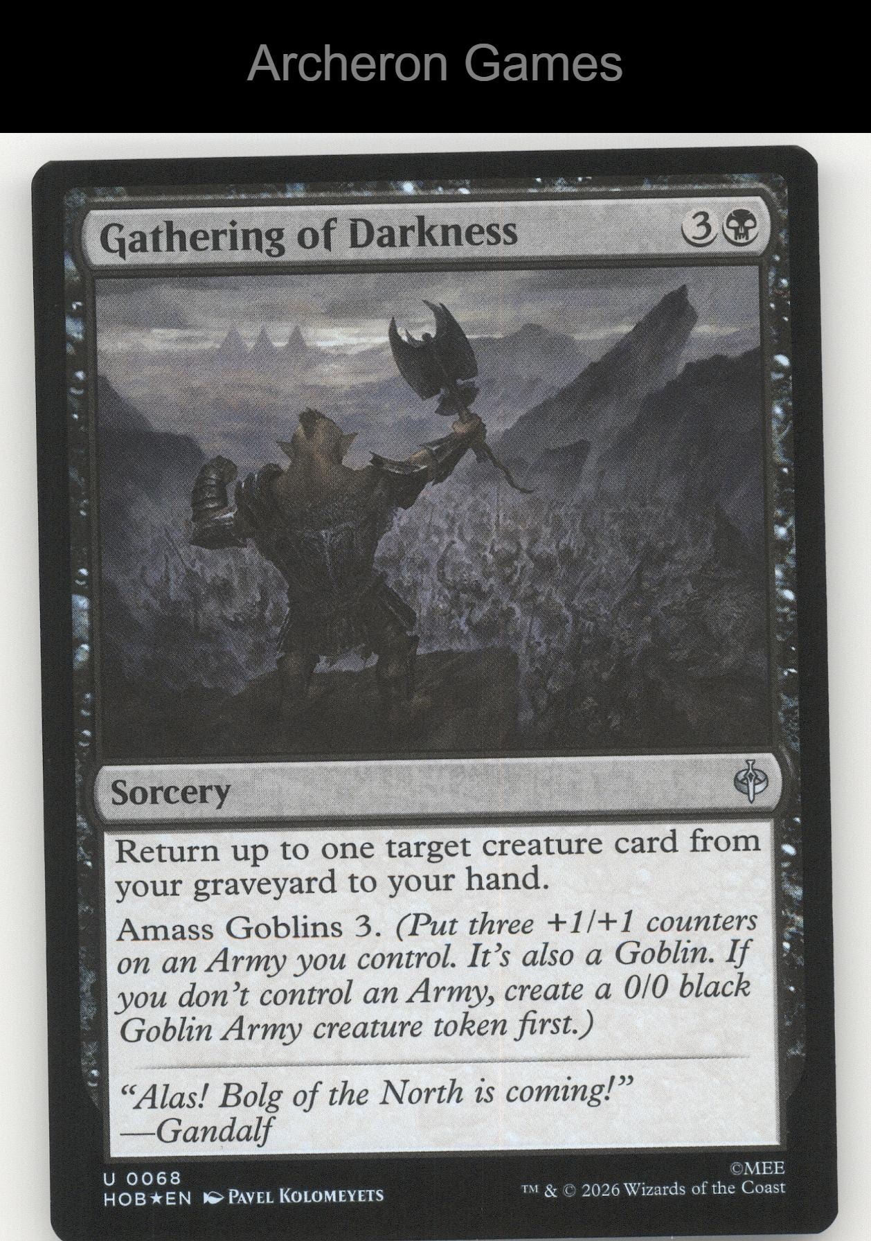 Gathering of Darkness HOB 68 UC MTG Card The Hobbit