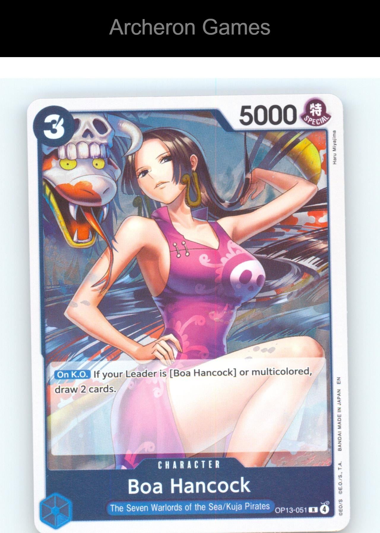 Boa Hancock OP13-051 R One Piece Card NM/EX+ Foil