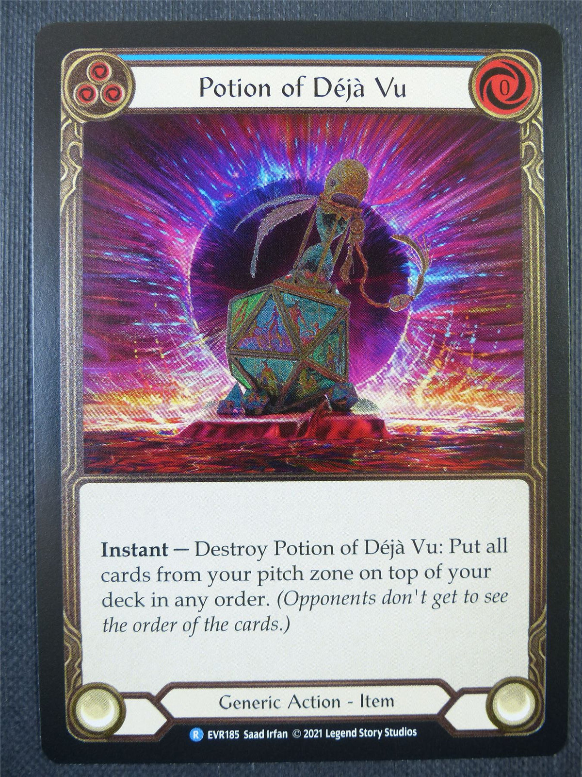 Potion of Deja Vu Blue Cold Foil - 1st ed Everfest - Flesh & Blood Card #6FQ