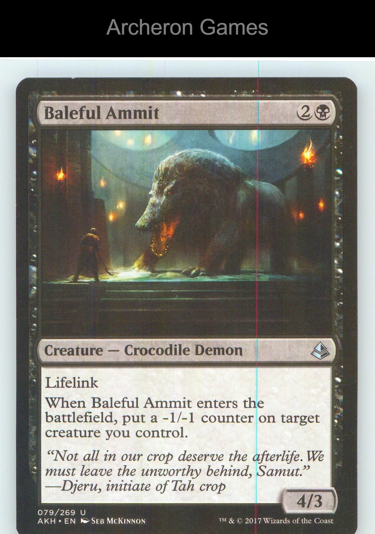 Baleful Ammit AKH 79 UC MTG Card NM/EX+