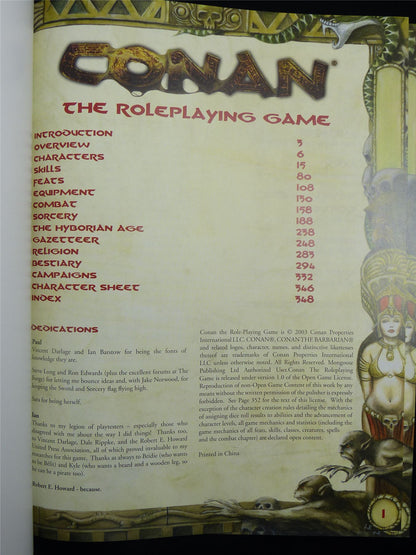 Conan The Roleplaying Game Rulebook - OGL Roleplaying Hardback #2MB