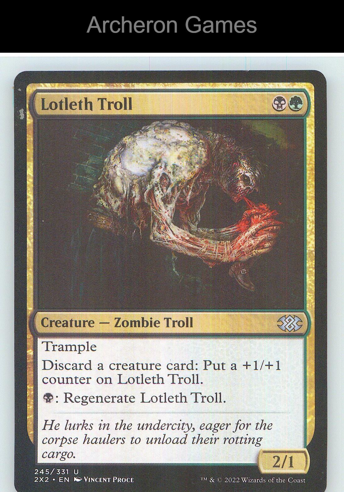 Lotleth Troll 2X2 245 UC MTG Card NM/EX+