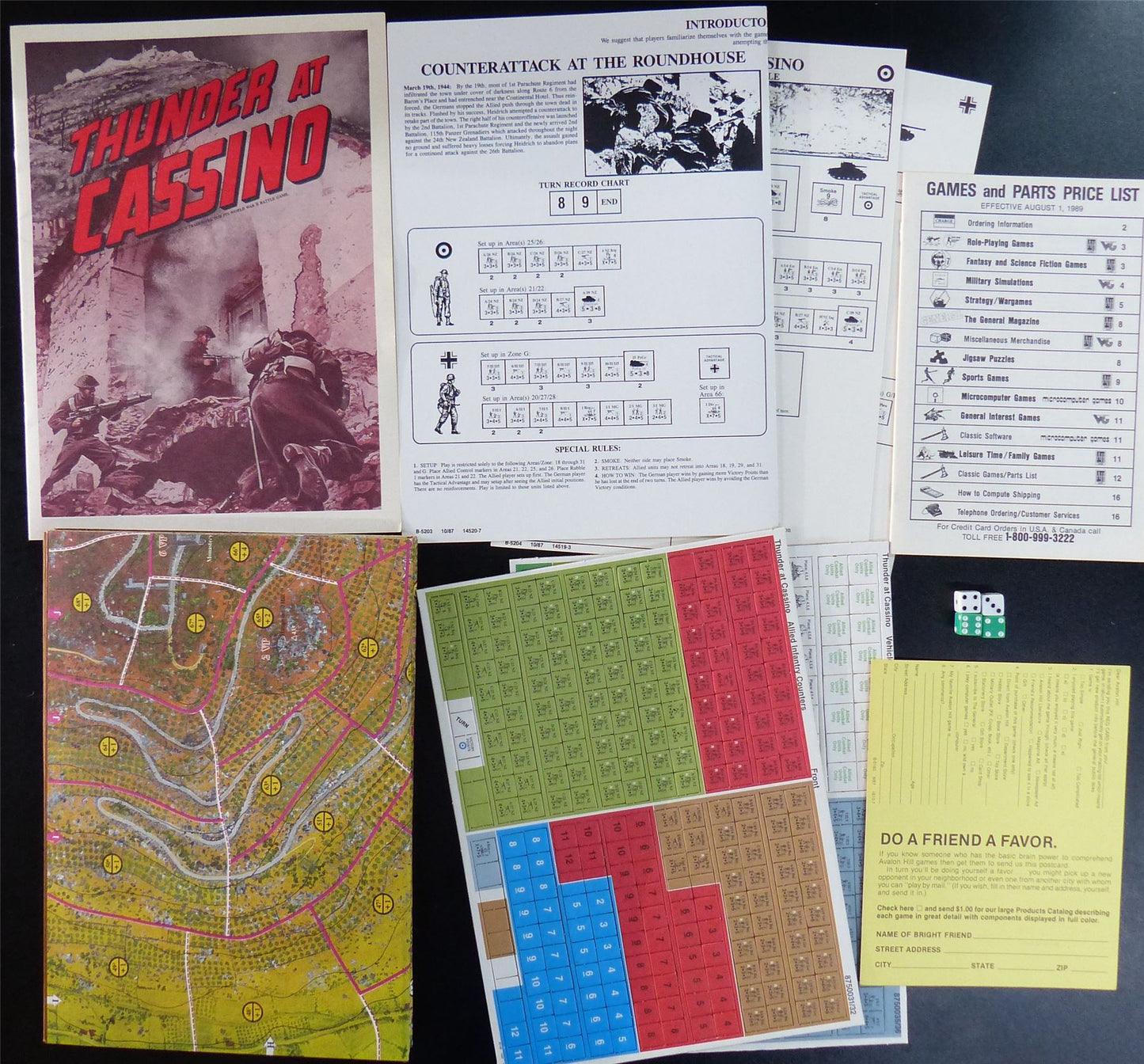 Thunder at Cassino - Avalon Hill Games Boardgame #31S