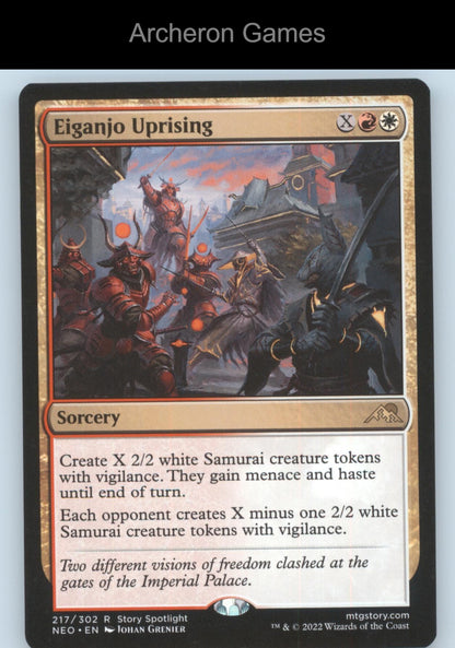 Eiganjo Uprising 217 R MTG Card Kamigawa: Neon Dynasty