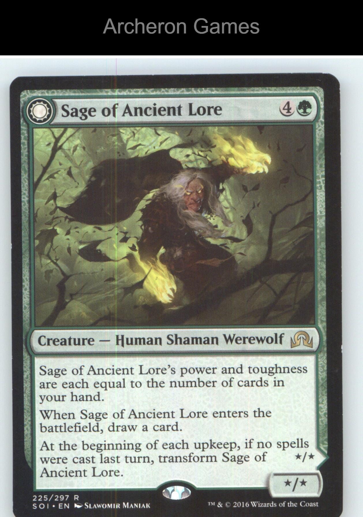 Sage of Ancient Lore SOI 225 R MTG Card NM/EX+