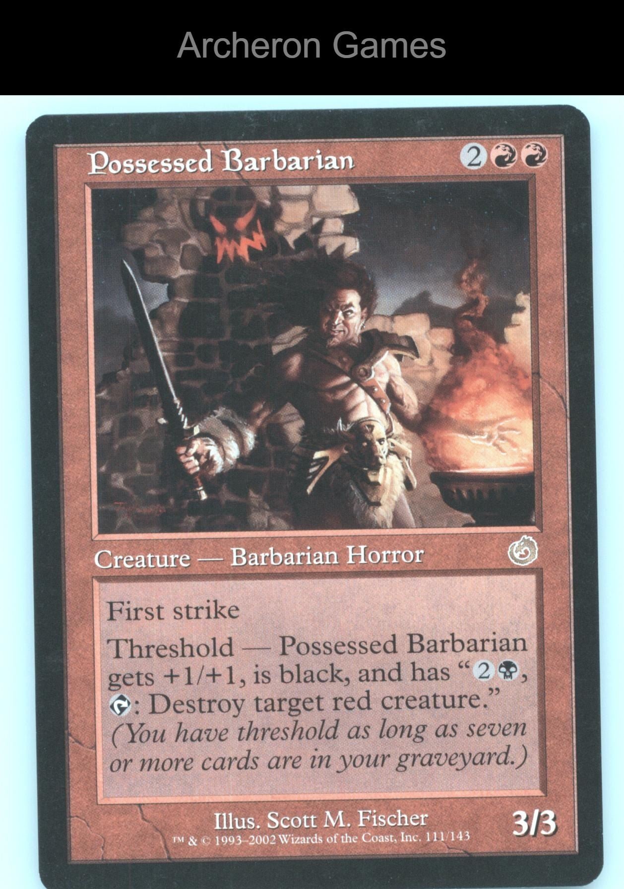 Possessed Barbarian 111 R MTG Card Torment