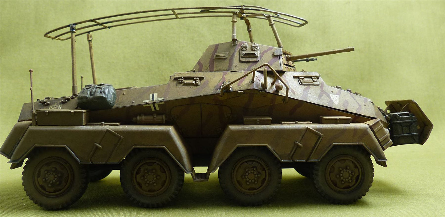 Schwerer Panzerspahwagen (Fu) Sd.Kfz.232 German Armoured Car painted 1:35 scale - WW2 Model #170