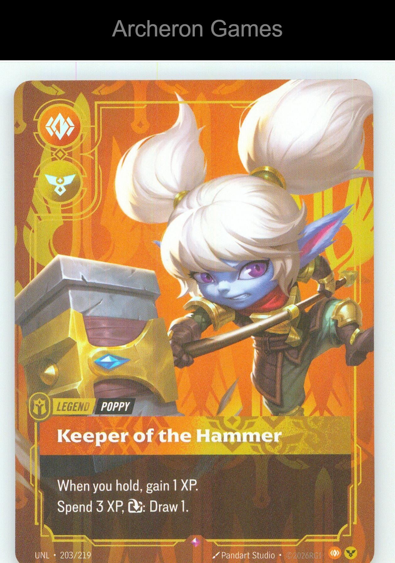 Poppy - Keeper of the Hammer UNL 203/219 R Unleashed Riftbound Card Foil