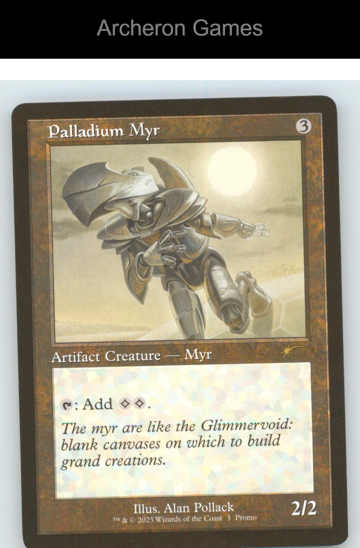 Palladium Myr (Retro Frame) 3 R MTG Card NM/EX+