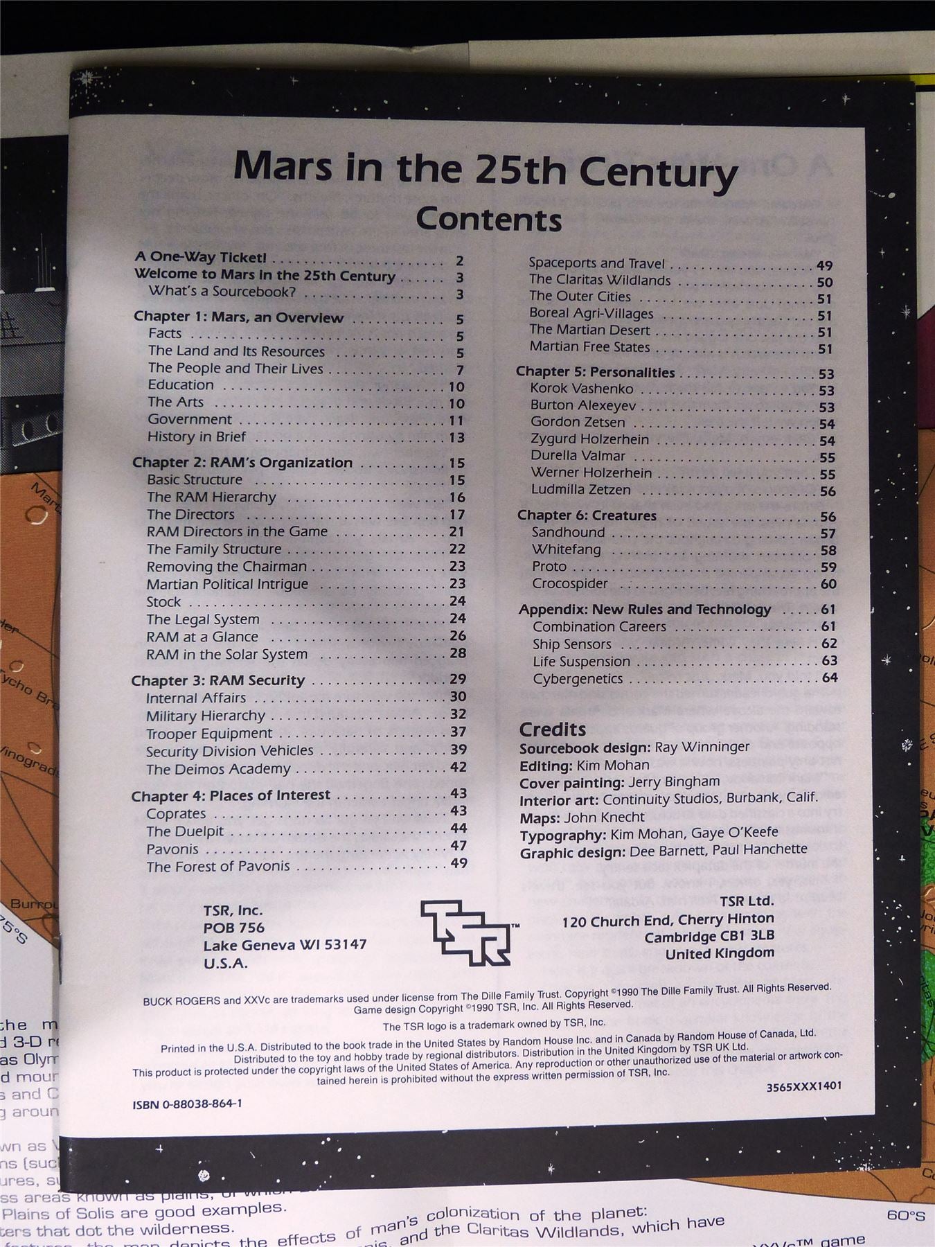 Buck Rogers 25th Century: Mars in the 25th Century Advenuter - TSR Roleplay booklet #2VB