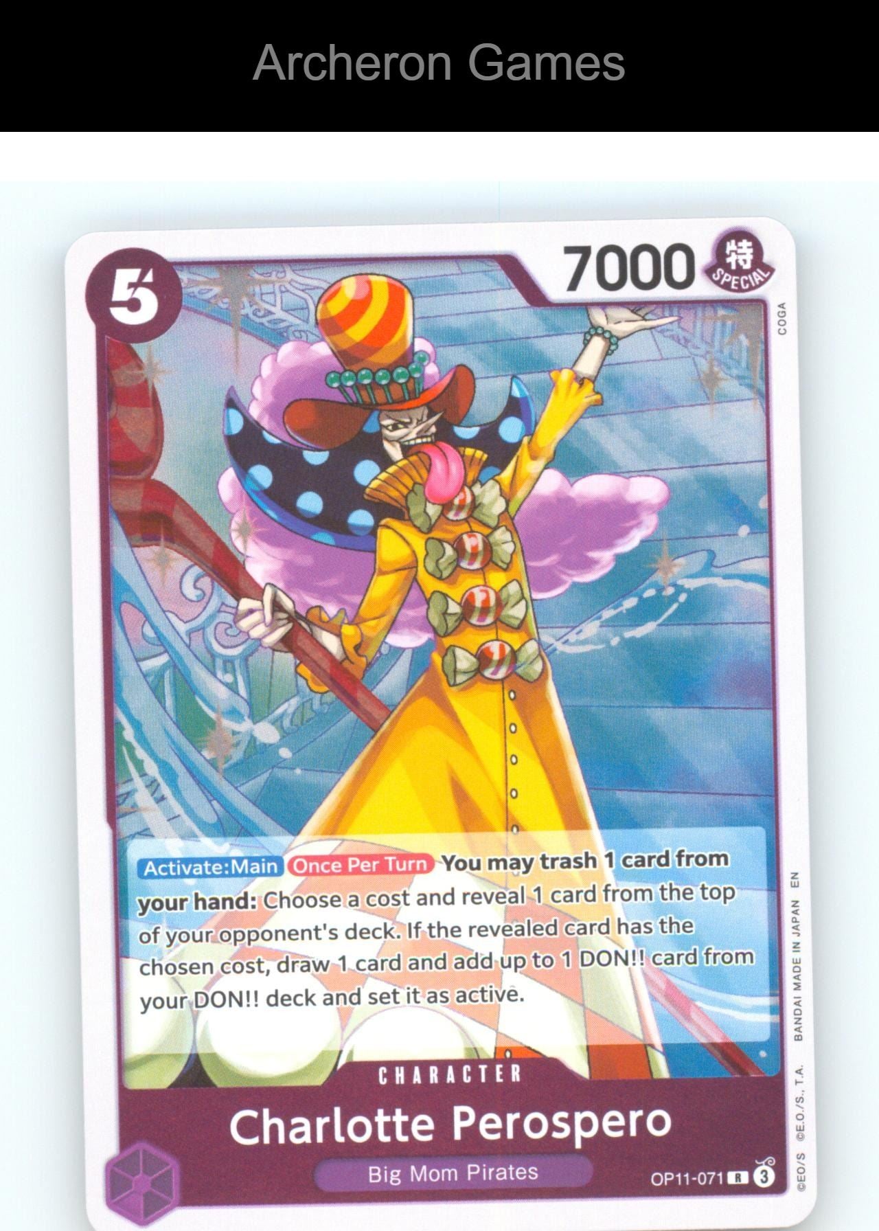 Charlotte Perospero OP11-071 R One Piece Card NM/EX+ Foil