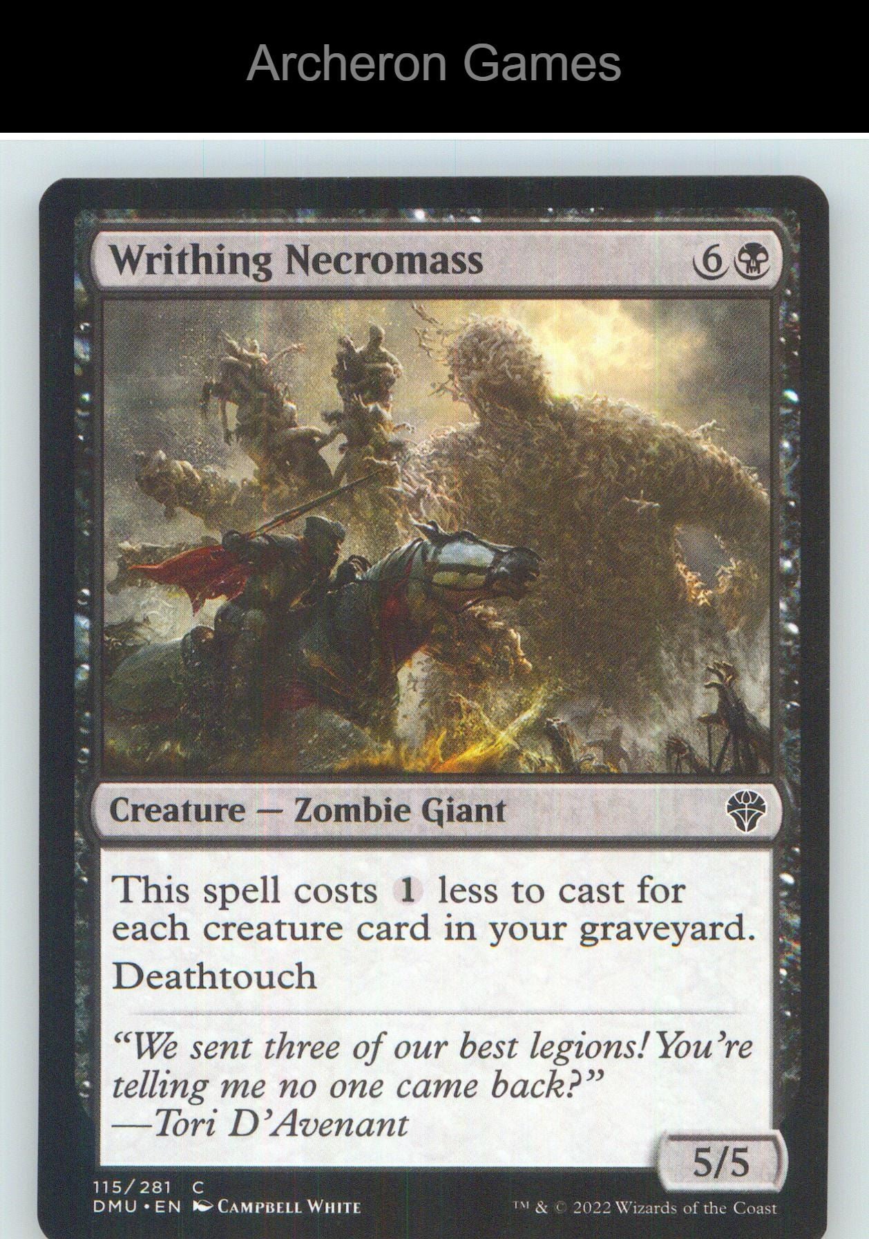 Writhing Necromass DMU 115 C MTG Card NM/EX+