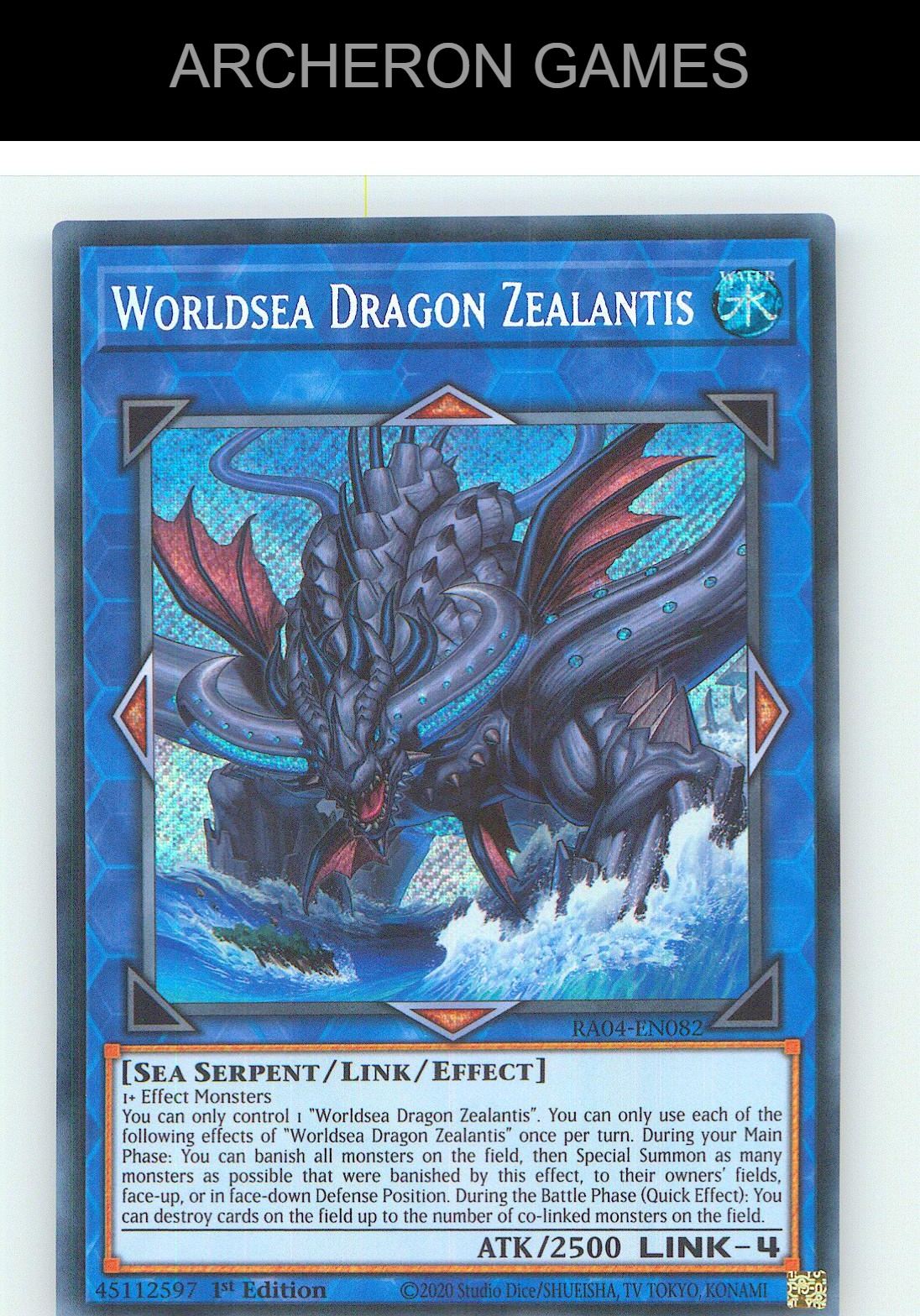 Worldsea Dragon Zealantis (Secret Rare) SEC YUGIOH Card 1st Edition